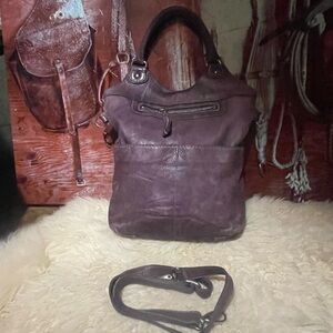 Roots Lauren purple Tribe leather bag # 4